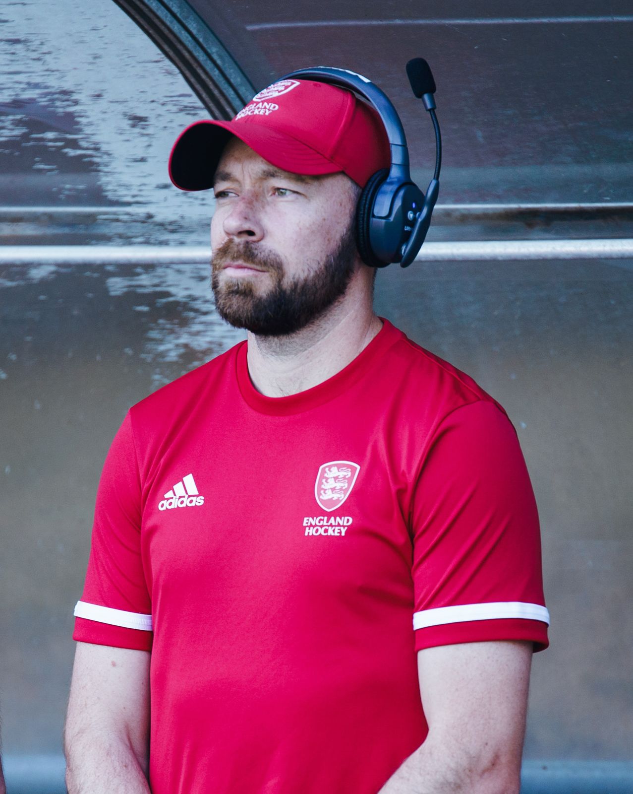 Mark Bateman wearing England Hockey coaching kit